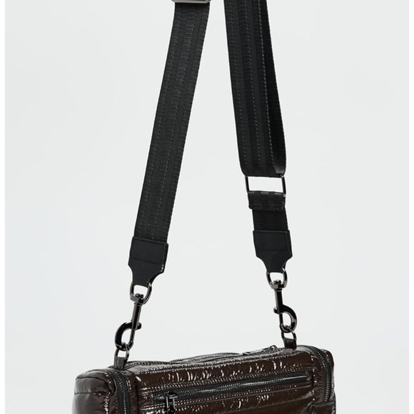 THINK ROYLN Glossy Dark Brown Shoulder Bag. NWOT - Picture 3 of 4